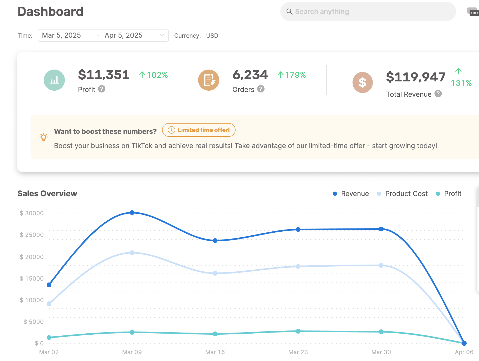 Client Store 2 - AutoDS Dashboard
