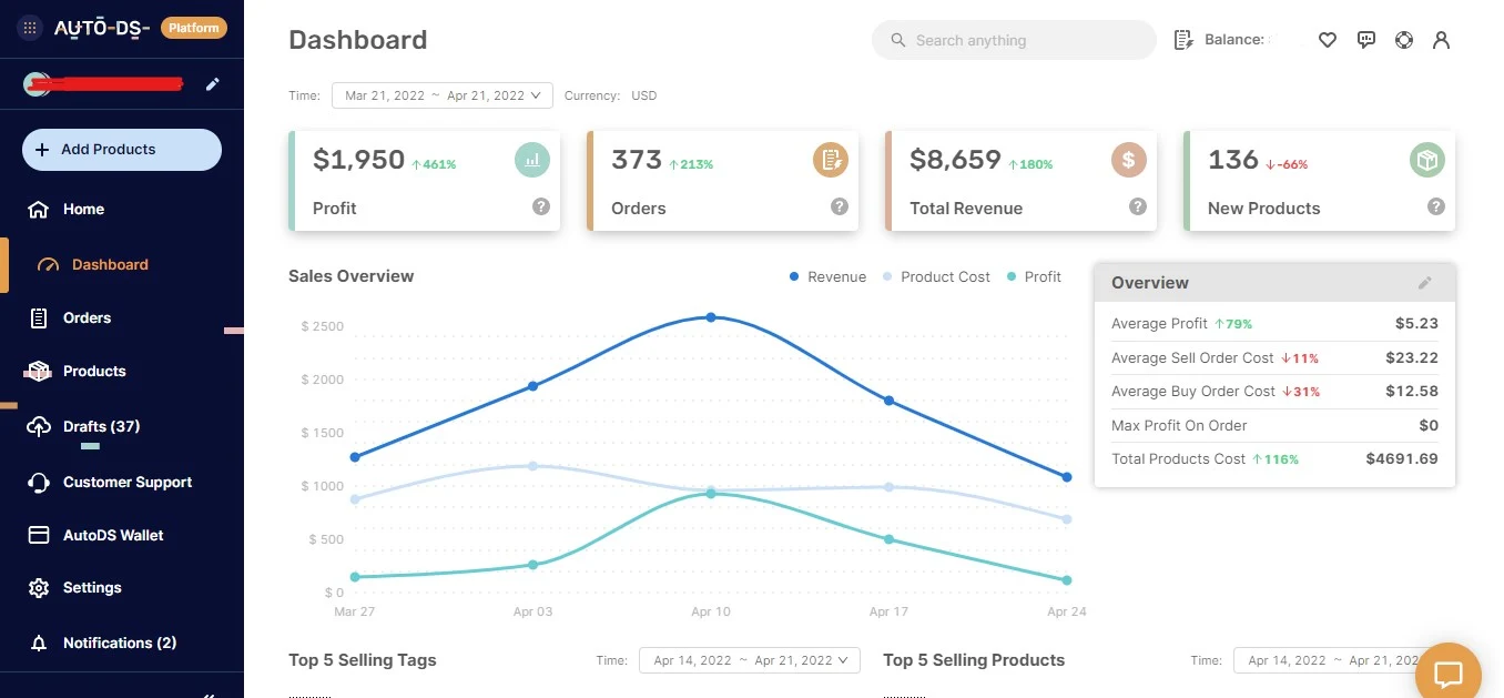 Client Store 3 - AutoDS Dashboard